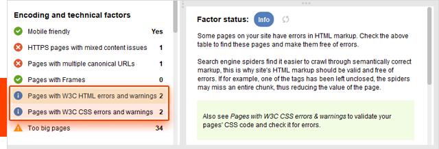 So the next step of your site s audit is to make sure your pages code is free from errors, is perfectly readable to search engines (not hiding your