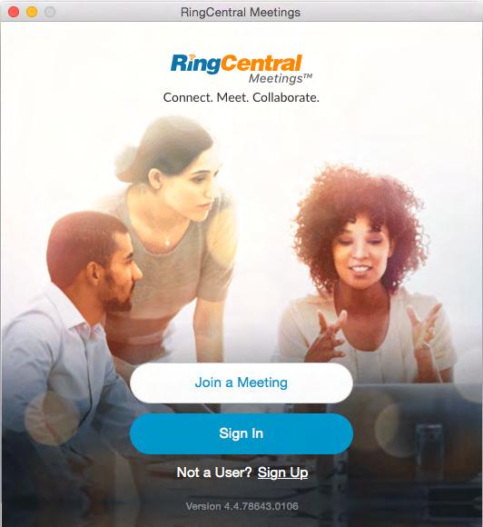 Smartphone or tablet Download and install RingCentral Meetings from the itunes App Store or