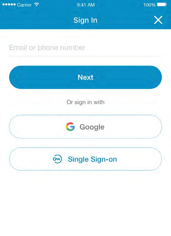 Click Sign In and enter your email or RingCentral phone number/extension and password.