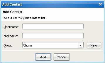 4.2 Adding Individual Contacts Jabber IDs mychat runs on a Jabber server. If you wish to chat with a colleague, you will need their Jabber ID.