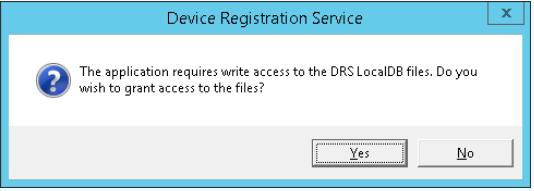 4. Replace the new versions of the DRS_LDB.mdf and DRS_LDB_log.ldf files in the Device Registration Service installation folder with the files that you backed up in step 1 on page 10.