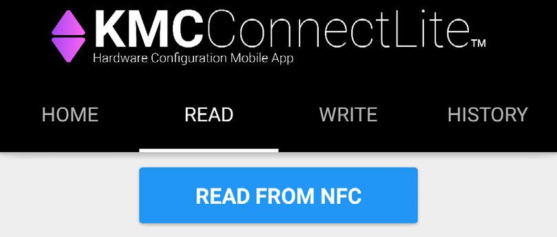 The Conquest controller must be unpowered before performing a READ FROM NFC/BLE. The READ could be corrupted due to interference between NFC and 24 VAC/VDC.