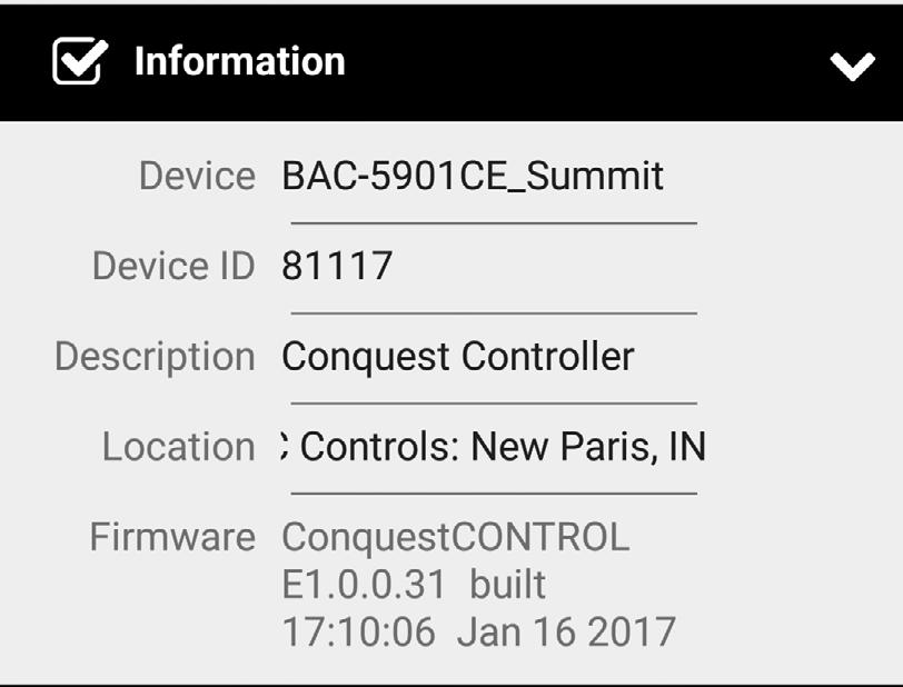89 90 2. Touch the desired field 90 to change the setting and input the new information. 3. Complete a WRITE TO NFC/BLE to change the settings of the controller. See Write to Device on page 22.