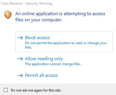 4. You should get a prompt asking for access permissions, click Permit All
