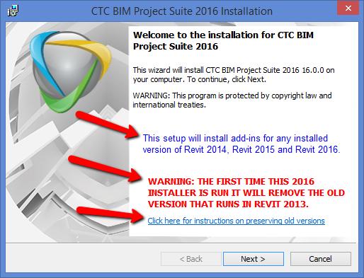 Revit Workstation Installation To perform an installation of a CTC Express Tools suite, first download the setup program zip file from http://www.ctcexpresstools.com.