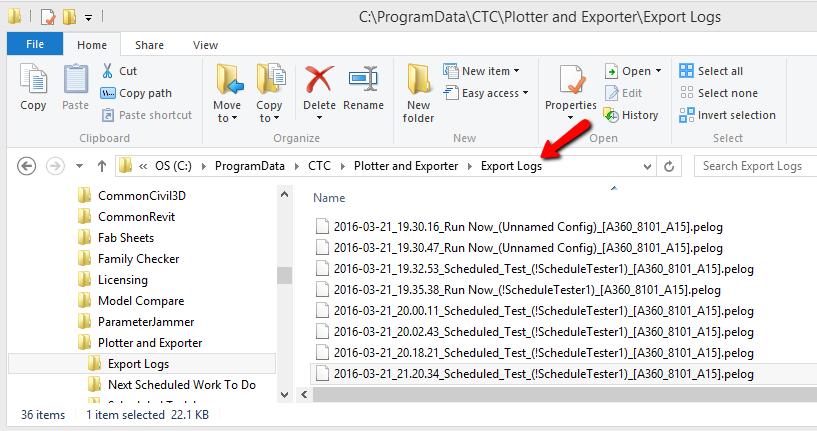 The Export Logs folder contains the pelog files which have information about the actual export process from a Revit project.