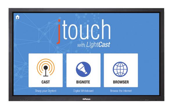 Intelligent touch display for whiteboarding and screen sharing Display your content, take notes and access the web all from one bright, colorful and affordable touchscreen display with LightCast
