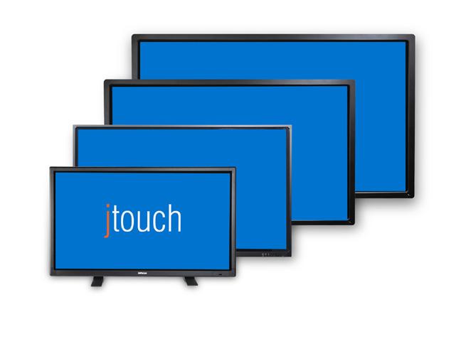 Large touchscreen displays to engage your audience and fit your budget The InFocus JTouch combines precise touchscreen technology with a bright, colorful LCD display to engage audiences in classrooms