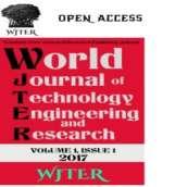 World Journal of Technology, Engineering and Research, Volume 2, Issue 1 (2017) 168-173 Contents available at WJTER World Journal of Technology, Engineering and Research Journal Homepage: www.wjter.