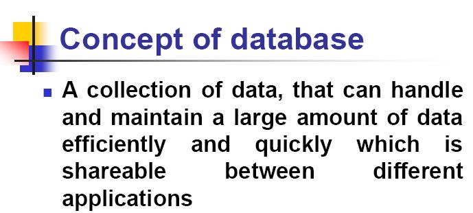 II) Database