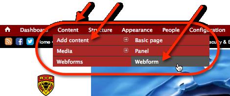 The Webform feature also includes simple analytical tools and allows for all the data to be downloaded for detailed statistical analysis. Creating a Webform First Steps 1.