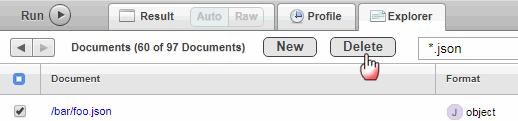 You can select all documents currently displayed by the Explorer by clicking the check box on column header: