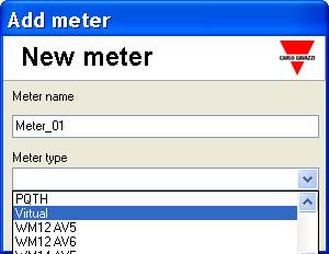 The basic function of the virtual meter is either to add or to subtract both the power and energy values of a group of meters.