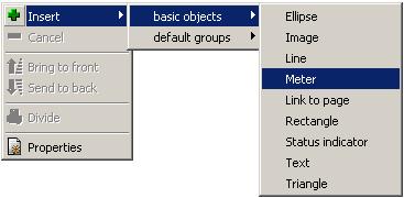 When the new object has been chosen, a Wizard window asks for its properties. After the properties definition, the object is shown in the synoptic page. 1.3.