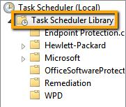 3) Lgin as a windws users with administrative privileges. 4) G t the cmputer's Cntrl Panel and pen Administrative Tls. 5) Open the Task Scheduler. On the left side select Task Scheduler Library.