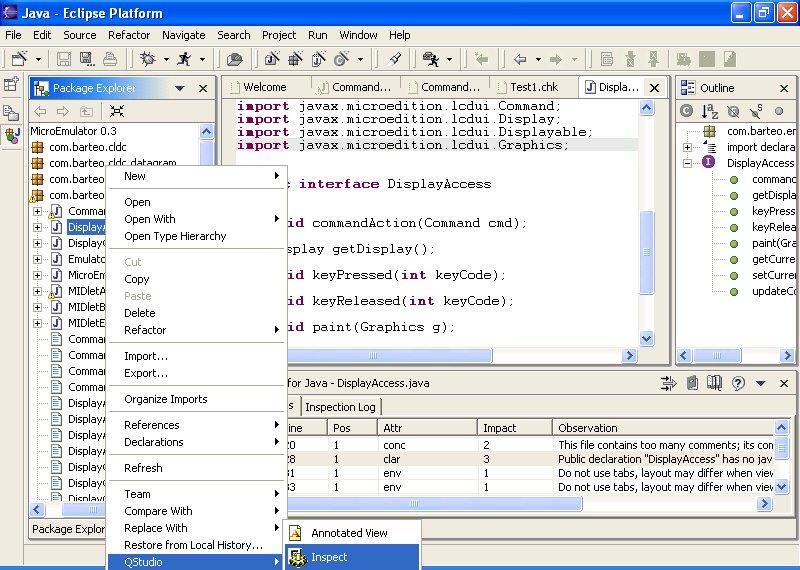 Eclipse inspect On the project node you can set the project properties and you can save the project.