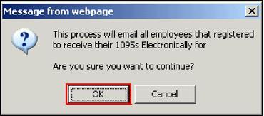 Employee Access Option: Click Edit. Check the box to allow viewing/printing of 1095 forms in Employee Access. Email Options: Click Run. A skyward web window opens to the 1094C/1095C Processing screen.