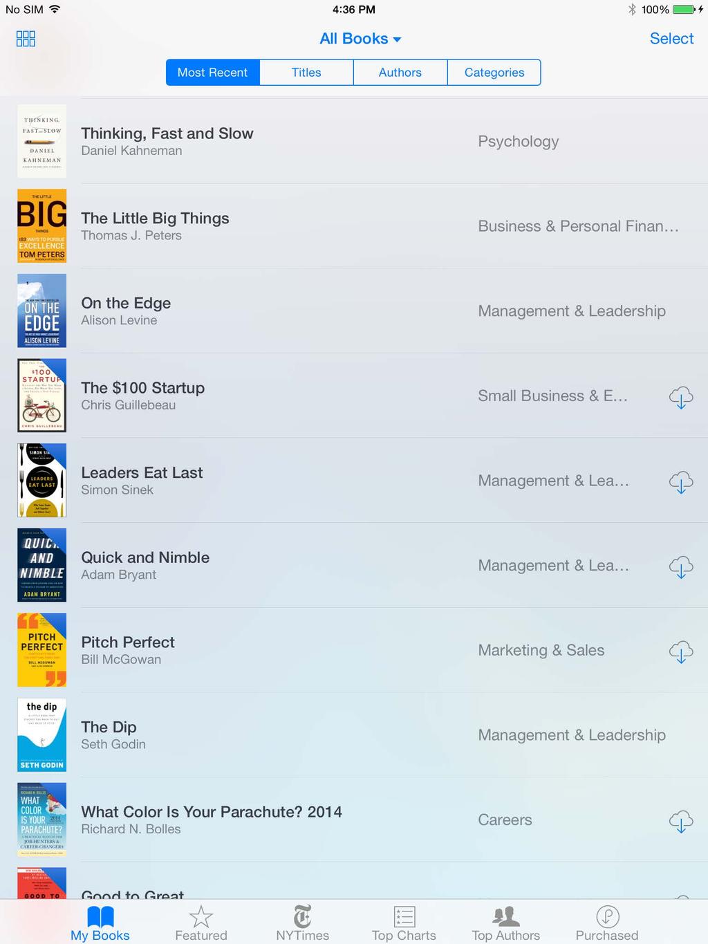 Organize books Change views. View collections. Sort the list. Download from icloud. View on the ibooks Store View books by title or cover. Tap or. View only audiobooks or PDFs.