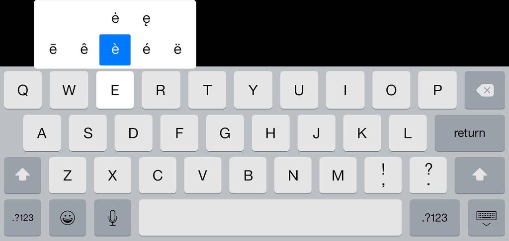 Tap Shift to type uppercase, or touch the Shift key and slide to a letter. Double-tap Shift for caps lock. To enter numbers, punctuation, or symbols, tap the Number key or the Symbol key.