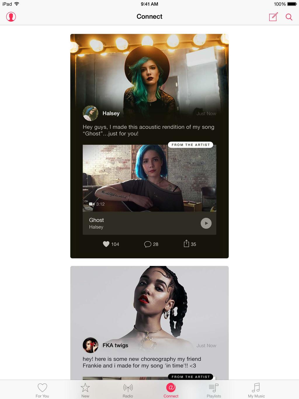 Connect Even if you re not an Apple Music member you can follow your favorite artists, learn more about them, read their recent posts, and comment on what you find.