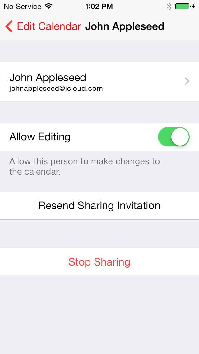 Share icloud calendars With Family Sharing, a calendar shared with all the members of your family is created automatically. See Family Sharing on page 36.