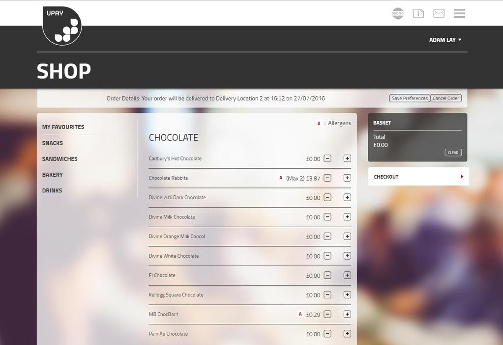 14 SHOP SHOP is an online ordering system for deli ordering, hospitality ordering and retail purchases. If shop is enabled on your site, go to the SHOP in the menu to get started.