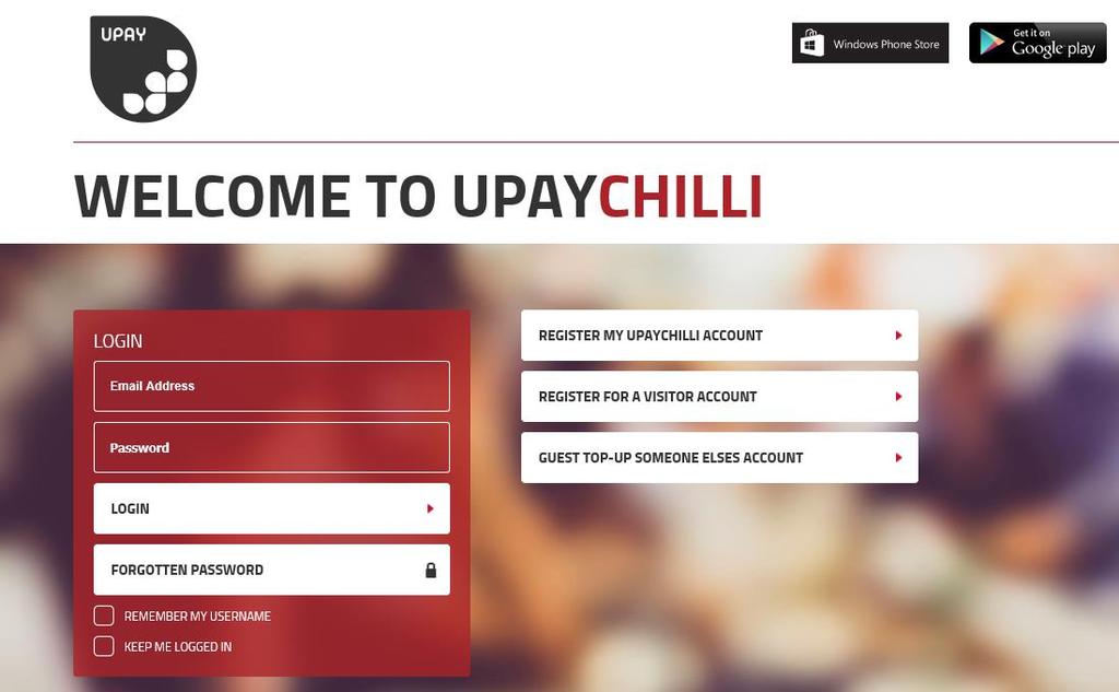 5 LOGIN Once registered, login to Upay by going to WWW.UPAYCHILLI.