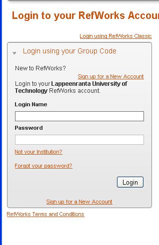 Login First time login sign up for a new account create your own login name and password Login to your