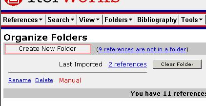 To create new folders, click on Create New Folder or the Organize