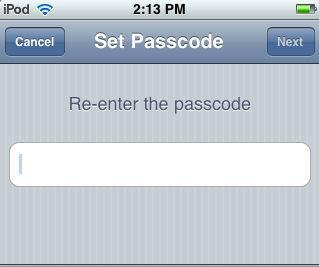 characters (non-alphanumeric) in the password. You will also want to set the Auto-Lock which determines the inactivity timeout interval on the device.