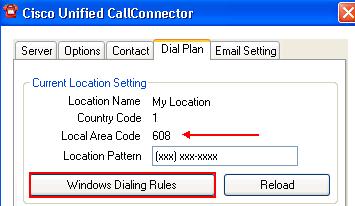 Verify the Dial Plan The Cisco Unified Call Connector client is now installed. After login, the Cisco Unified Call Connector window will appear.