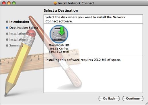 4) Install the Application If your browser has not automatically opened the downloaded disk image, find NetworkConnect.