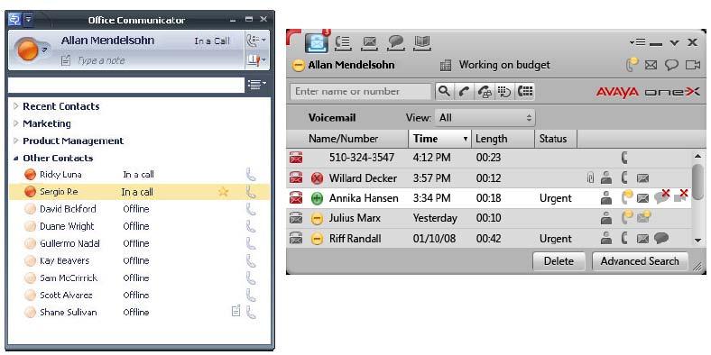 Office Communicator Supported by one-x Access to