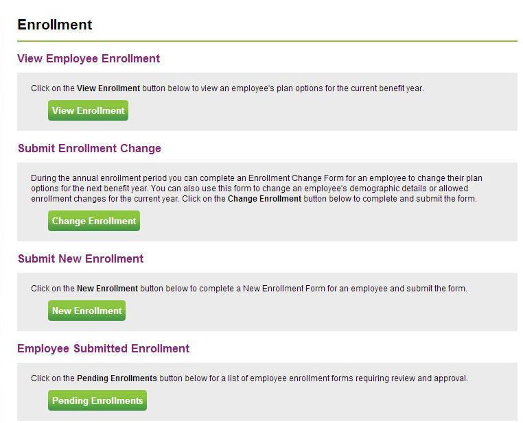 2.0 Enrollment Click on the Enrollment tab to access the Enrollment tool.