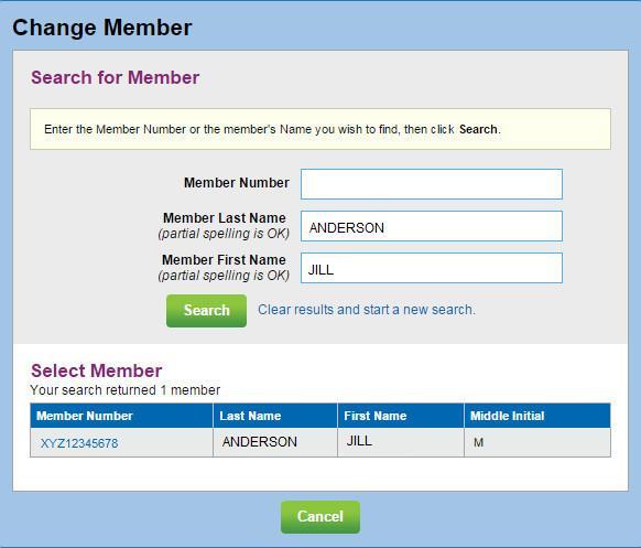 3.0 Member Info The Member Info tab provides access to a range of important member information and tools, such as health plan eligibility, health plan balances,