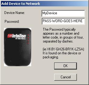 The Add button is used to add a remote device to your network that is not on the displayed list in the lower panel, for example, a device currently on another logical network.