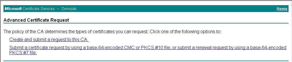 .., and then click Next. Figure 3-9: Microsoft Active Directory Certificate Services - Submit a Certificate Request or Renewal Request Page 10. Open the certreq.
