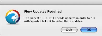 NOTE: If updates for the Splash Server are available, the Auto Update service prompts you to install the updates.