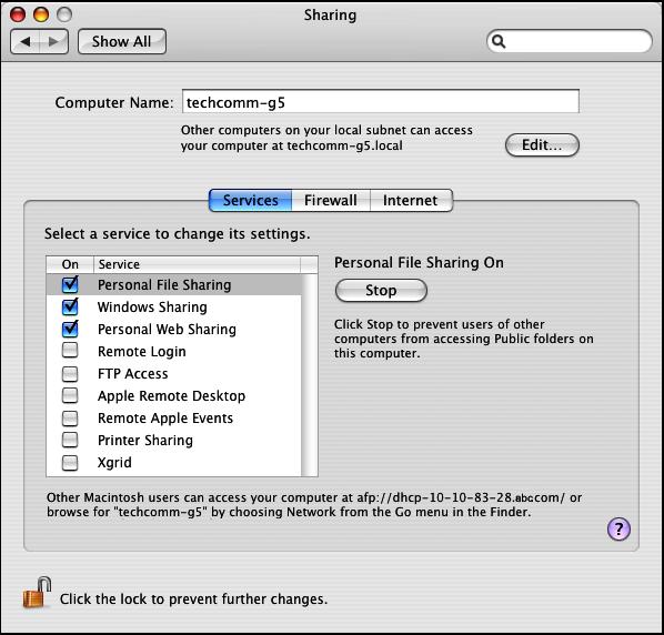 INSTALLING USER SOFTWARE USING FILE SHARING 26 TO CONFIGURE THE SPLASH RPX-ii FOR MAC OS SOFTWARE INSTALLATION USING FILE SHARING 1 On the Splash RPX-ii, choose System Preferences from the Apple menu