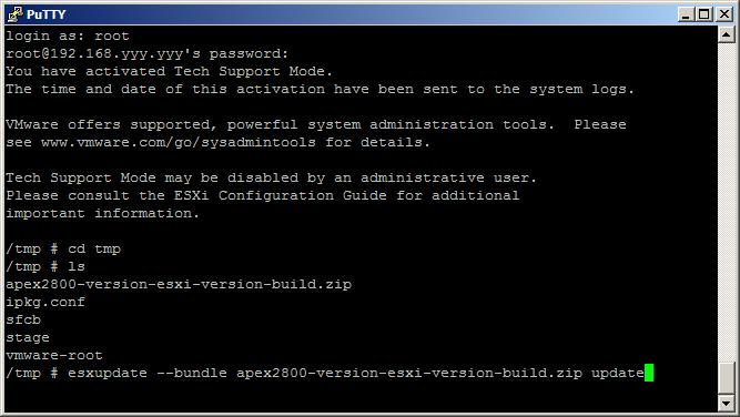 The following message appears when the installation finishes: 4. Reboot the ESXi server. 5.