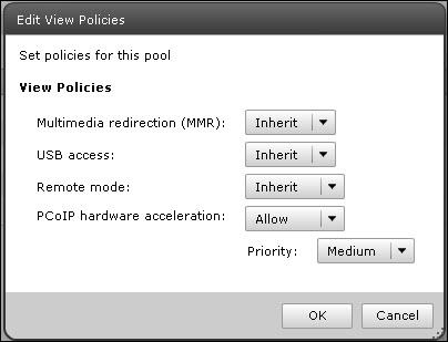 To configure general session policies, click Edit Policies from the View Policies window. To configure local session policies for the pool, click Edit Policies from the Local Mode Policies window. 4.