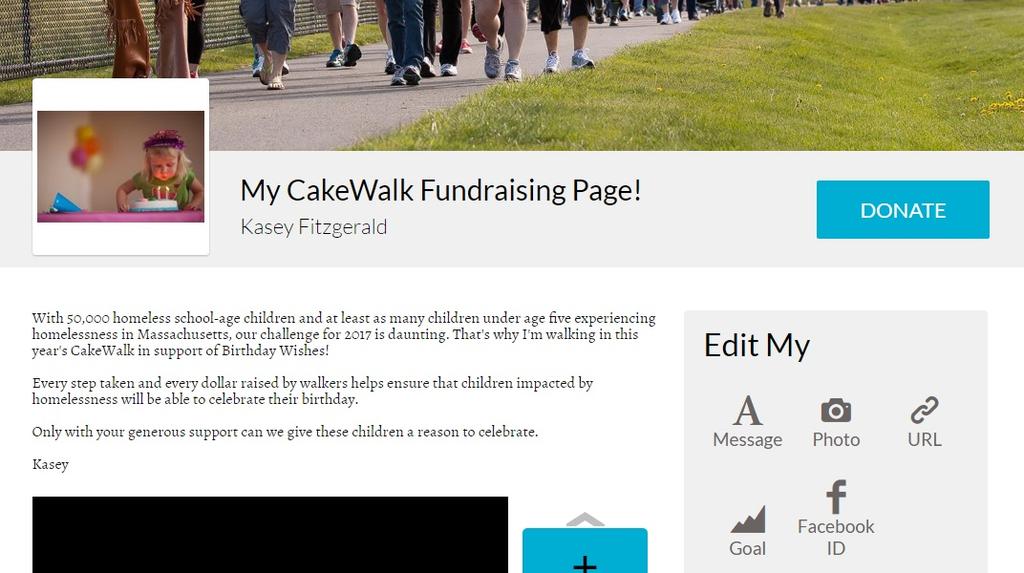 10. Customize your Personal Fundraising Page: a. Click View My Page on the left toolbar. b.