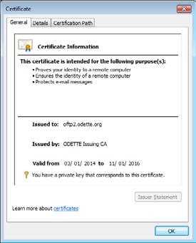 matching private key in your certificate store. Double click on the certificate to see the details.