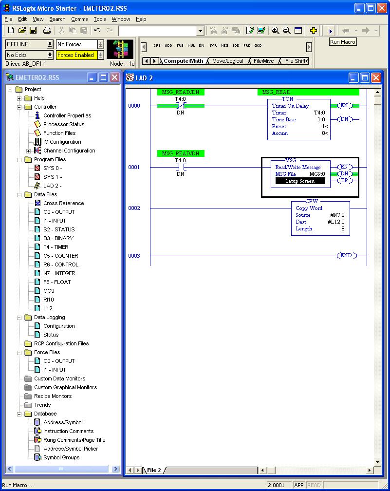 2. MicroLogix Ethernet Port (Port 1) Configuration. Within a MicroLogix PLC, communication setup is performed within the RsLogix Programming Environment.