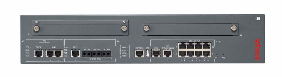 Avaya Aura Communication Manager Branch i40 - DS1 Each i40 construct contains the