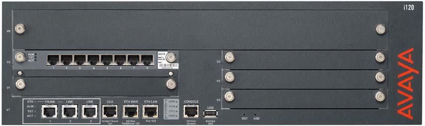 Platforms Communication Manager Branch i120-a The i120-a platform is designed for medium to large size distributed locations within an enterprise.