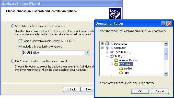 6) Validate your selection with OK Note: A newer USB driver might be available from the following URL: http://www.ftdichip.