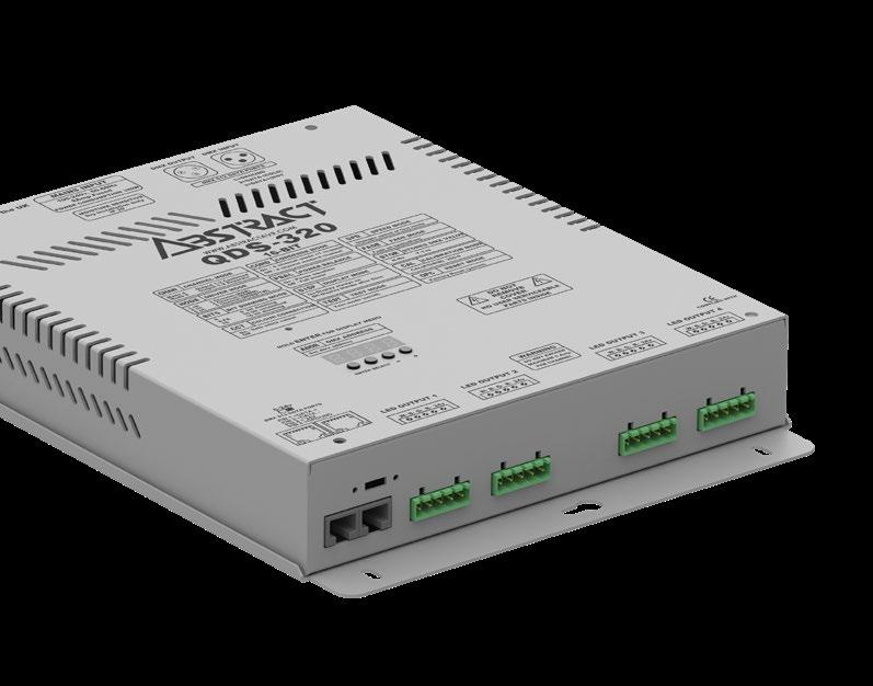 LED TAPE DRIVERS - QDS 320 RUN 60M 60 LED/M RGBW Voltage 24V LED Outputs 4 Output Current 5A Power Consumption 320W Channels 1-16Ch (RGB[W]x4) Power Input Mains 110-240VAC Data Connections 3 Pin XLR