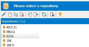 repositories. 2.15.1 To Open an existing Repository When Safyr is started, the Repository Manager is automatically displayed.