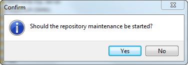 then display the Repository maintenance screen to allow the Repository tables to be created.